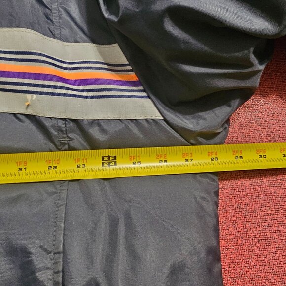 VTG FedEx R&R Uniforms Stan Herman Black Hooded Parka Coat XL Reflective Cargo - Picture 13 of 15